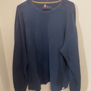 Carhartt Men's Dark Navy Crewneck Pullover Sweatshirt